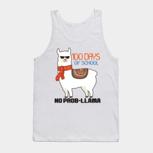 '100 Days of School No Prob-Llama' Alpaca Llama Trendy Gift Tank Top